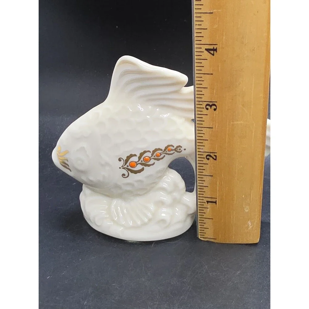 Lenox Jewels Collection 1993 Ivory Porcelain Fish (Coy/Goldfish)Figurine 5
